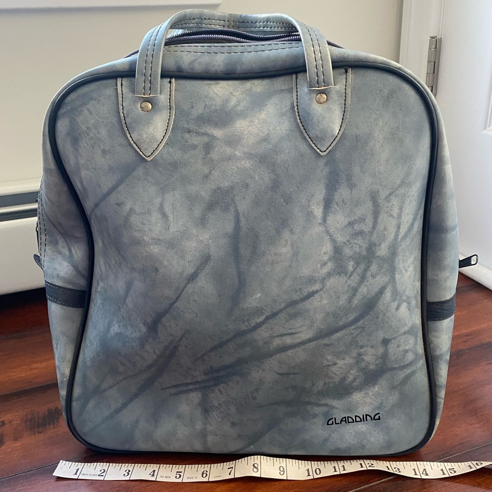 COPY - Vintage Gladding bowling bag. Multi blue